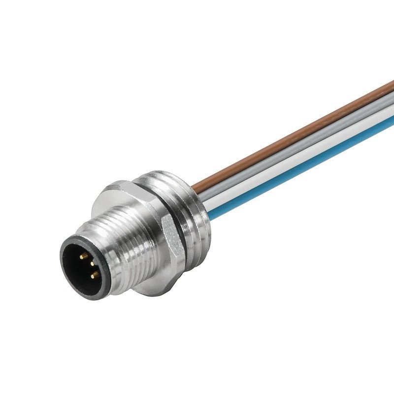 Weidmuller Round plug ,built-in (with cable) pin M12 no.of poles: 4 .5 M ca