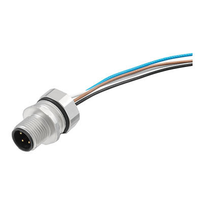 Weidmuller Round Plug ,built-in (with cable), M12, number of poles: 4, 2 M, 0.34
