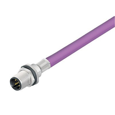 Weidmuller Round plug ,built-in (with cable) pin M12 no. of poles: 2 5 M cab
