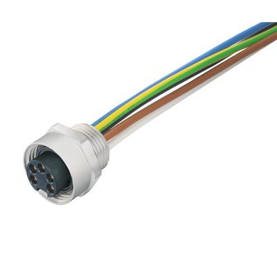 Weidmuller Round plug ,built-in (with cable) socket 7/8" no. of poles: 3 0.2