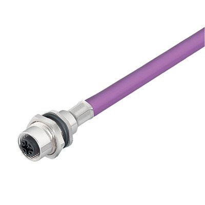 Weidmuller Round plug ,built-in (with cable) socket M12 no. of poles: 2 5 M,