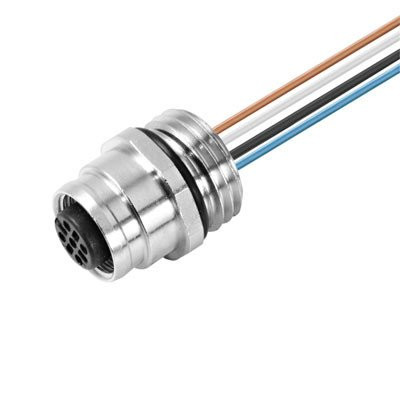 Weidmuller Round plug ,built-in (with cable) socket M12 no.of poles: 8 .5 M,