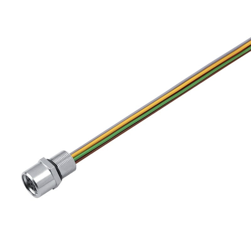 Weidmuller Round plug ,built-in (with cable) socket M8 thread no. of poles: 8,
