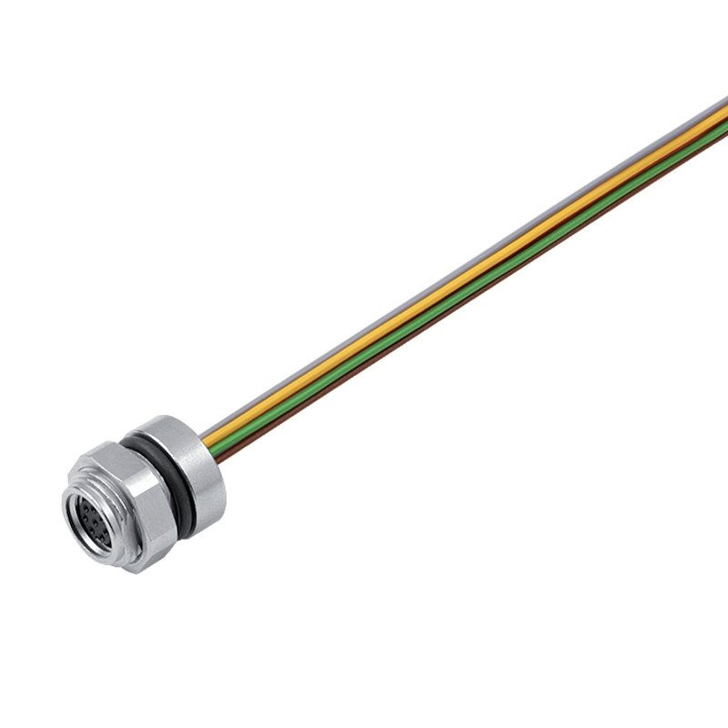 Weidmuller Round plug ,built-in (with cable) socket M8 thread no. of poles: 8,