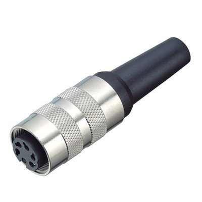 Weidmuller Round plug (field customisable) female socket straight solder conne