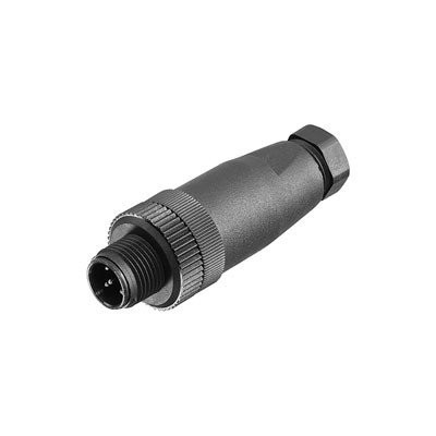 Weidmuller Round plug (field customisable) pin straight screw connection M12,