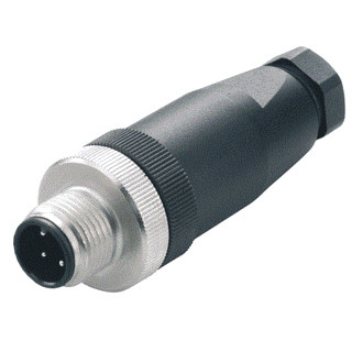 Weidmuller Round plug (field customisable) pin straight screw connection M12,