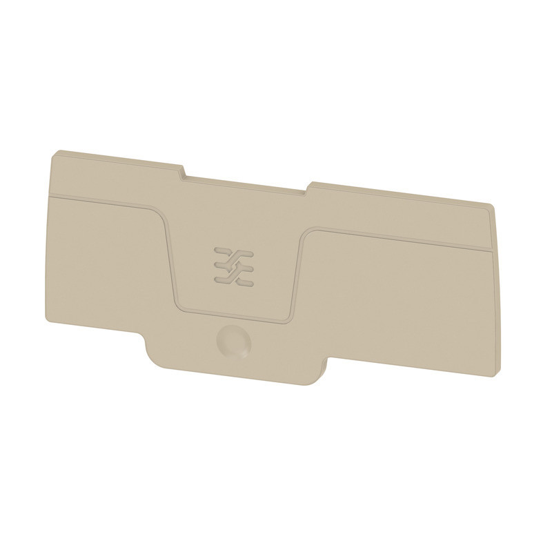 Weidmuller S-Series End Plate for terminals, dark beige, height: 76.05 MM, width: 2 MM, V-