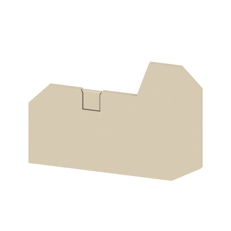 Weidmuller S-Series End Plate for terminals, dark beige, height: 76.7 MM, width: 2.2 MM, V