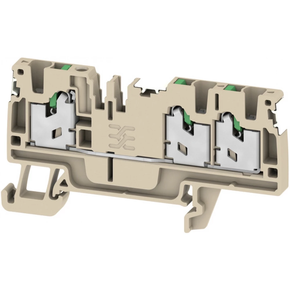 Weidmuller S-Series Feed-Through terminal block, snap in, dark beige, 2.5 MM², 24 A, 800 V