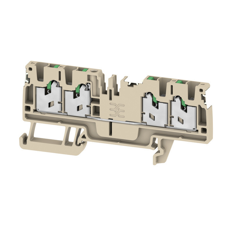 Weidmuller S-Series Feed-Through terminal block, snap in, dark beige, 2.5 MM², 24 A, 800 V