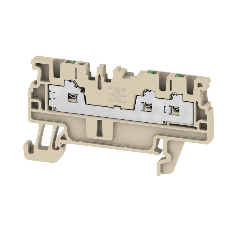 Weidmuller S-Series Feed-Through terminal block, snap in, beige, 1.5 MM², 17.5 A, 500 V, N