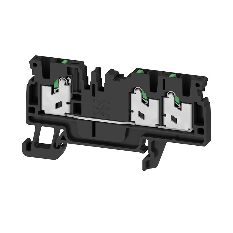 Weidmuller S-Series Feed-Through terminal block, snap in, black, 2.5 MM², 24 A, 800 V, num