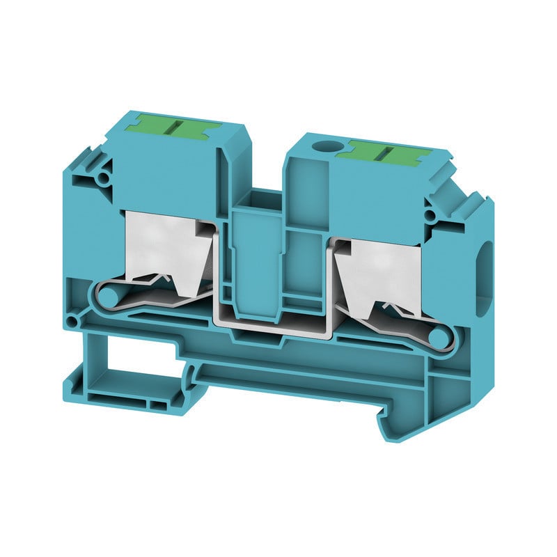 Weidmuller S-Series Feed-Through terminal block, snap in, blue, 10 MM², 57 A, 1000 V, numb