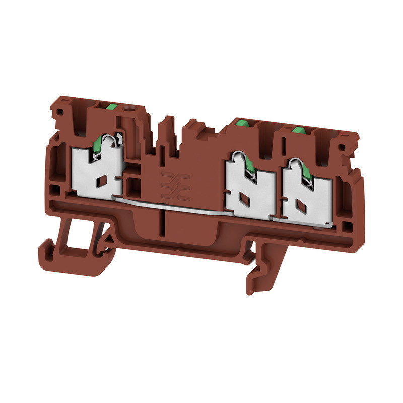 Weidmuller S-Series Feed-Through terminal block, snap in, brown, 2.5 MM², 24 A, 800 V, num