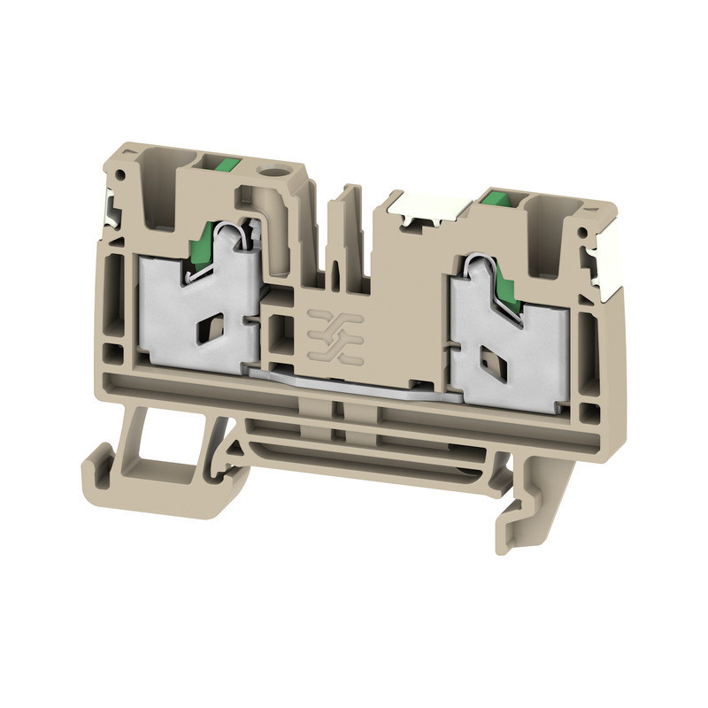 Weidmuller S-Series Feed-Through terminal block, snap in, dark beige, 4 MM², 32 A, 1000 V,