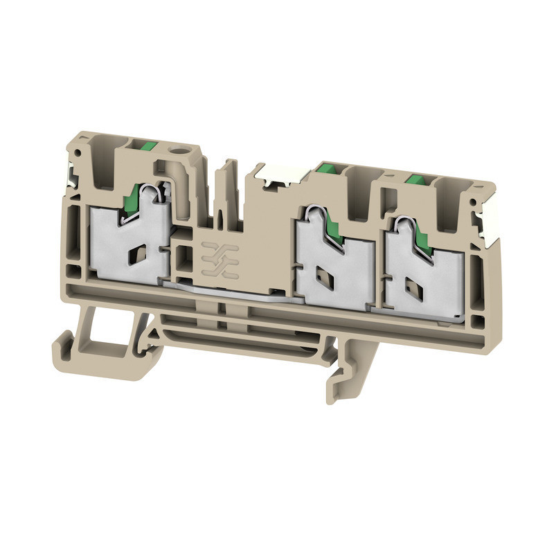 Weidmuller S-Series Feed-Through terminal block, snap in, dark beige, 4 MM², 32 A, 1000 V,