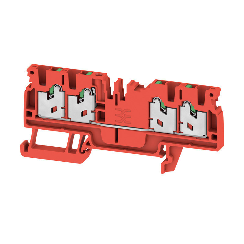 Weidmuller S-Series Feed-Through terminal block, snap in, red, 2.5 MM², 24 A, 800 V, numbe