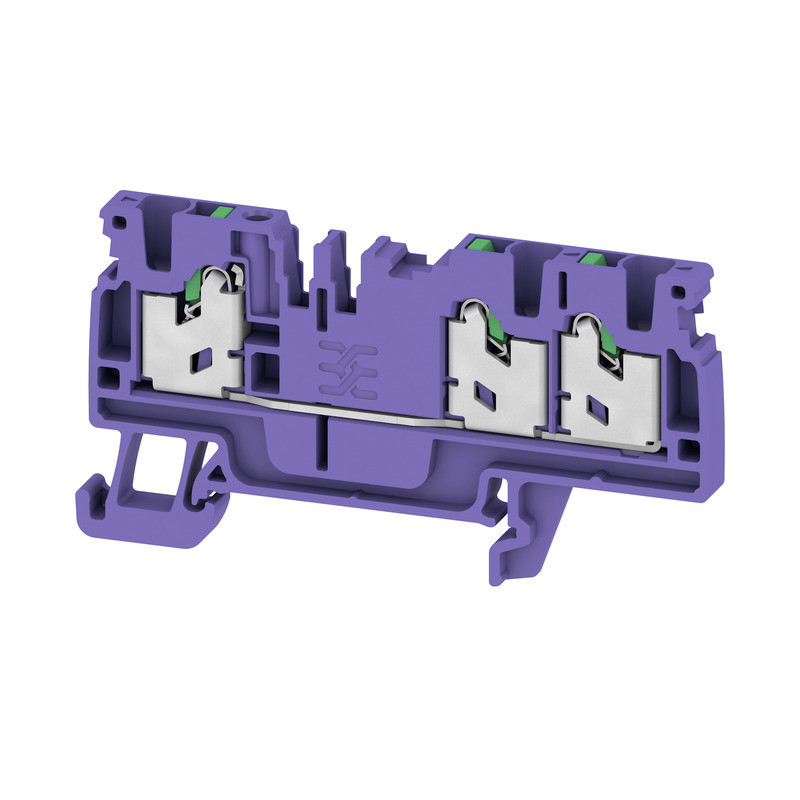 Weidmuller S-Series Feed-Through terminal block, snap in, violet, 2.5 MM², 24 A, 800 V, nu