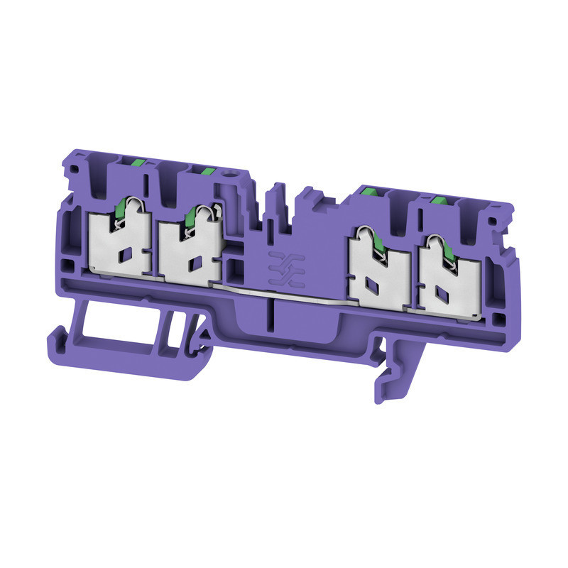 Weidmuller S-Series Feed-Through terminal block, snap in, violet, 2.5 MM², 24 A, 800 V, nu