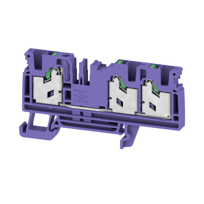 Weidmuller S-Series Feed-Through terminal block, snap in, violet, 4 MM², 32 A, 1000 V, num