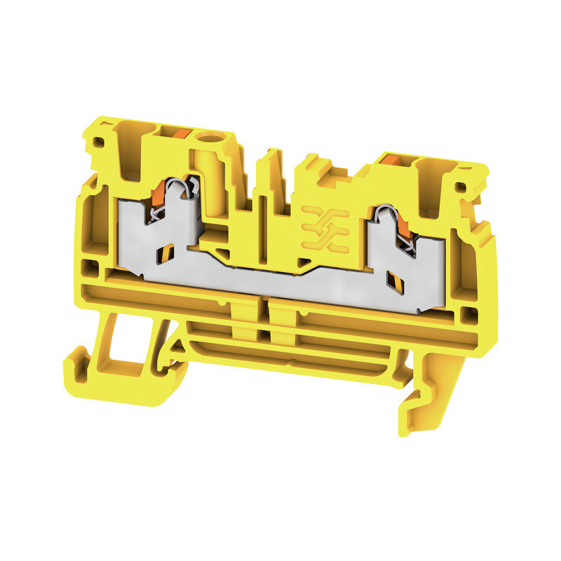 Weidmuller S-Series Feed-Through terminal block, snap in, yellow, 2.5 MM², 24 A, 800 V, nu
