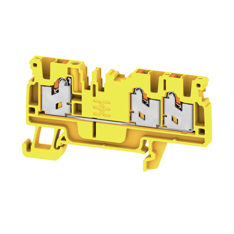 Weidmuller S-Series Feed-Through terminal block, snap in, yellow, 2.5 MM², 24 A, 800 V, nu
