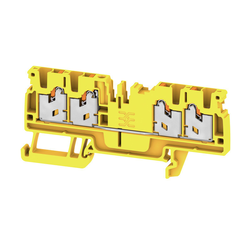Weidmuller S-Series Feed-Through terminal block, snap in, yellow, 2.5 MM², 24 A, 800 V, nu