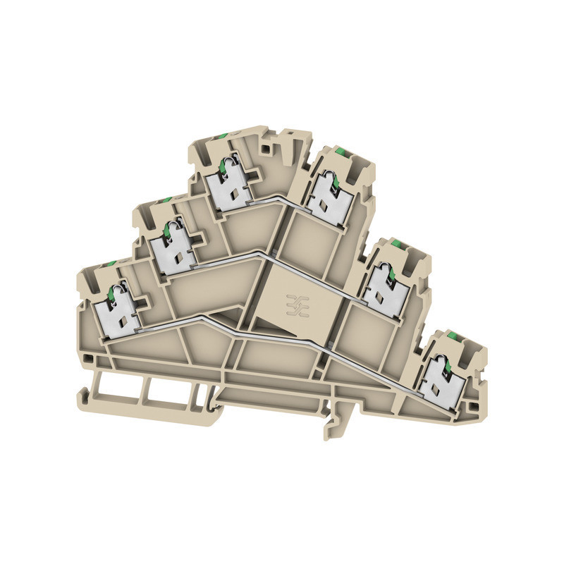 Weidmuller S-Series Multi-Tier modular terminal, snap in, dark beige, 2.5 MM², 800 V, numb
