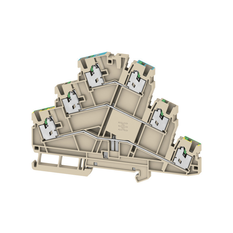 Weidmuller S-Series Multi-Tier modular terminal, snap in, dark beige, 2.5 MM², 800 V, numb