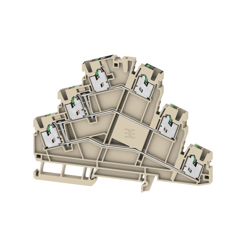 Weidmuller S-Series Multi-Tier modular terminal, snap in, dark beige, 2.5 MM², 800 V, numb