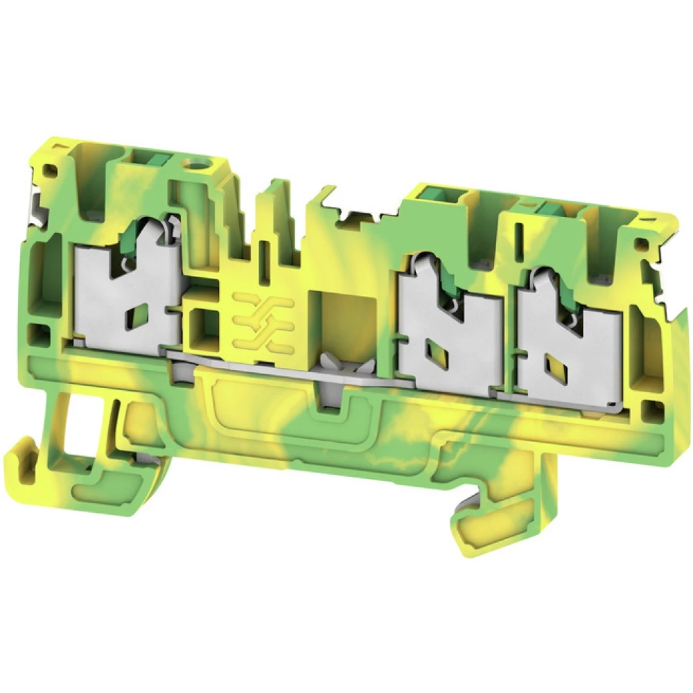 Weidmuller S-Series Pe Terminal, snap in, green/yellow, 2.5 MM², 800 V, number of connecti