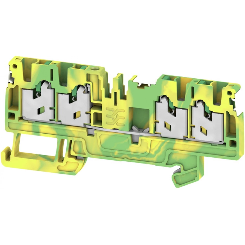 Weidmuller S-Series Pe Terminal, snap in, green/yellow, 2.5 MM², 800 V, number of connecti