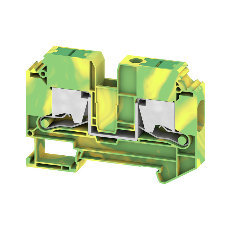 Weidmuller S-Series Pe Terminal, snap in, green/yellow, 10 MM², 1000 V, number of connecti