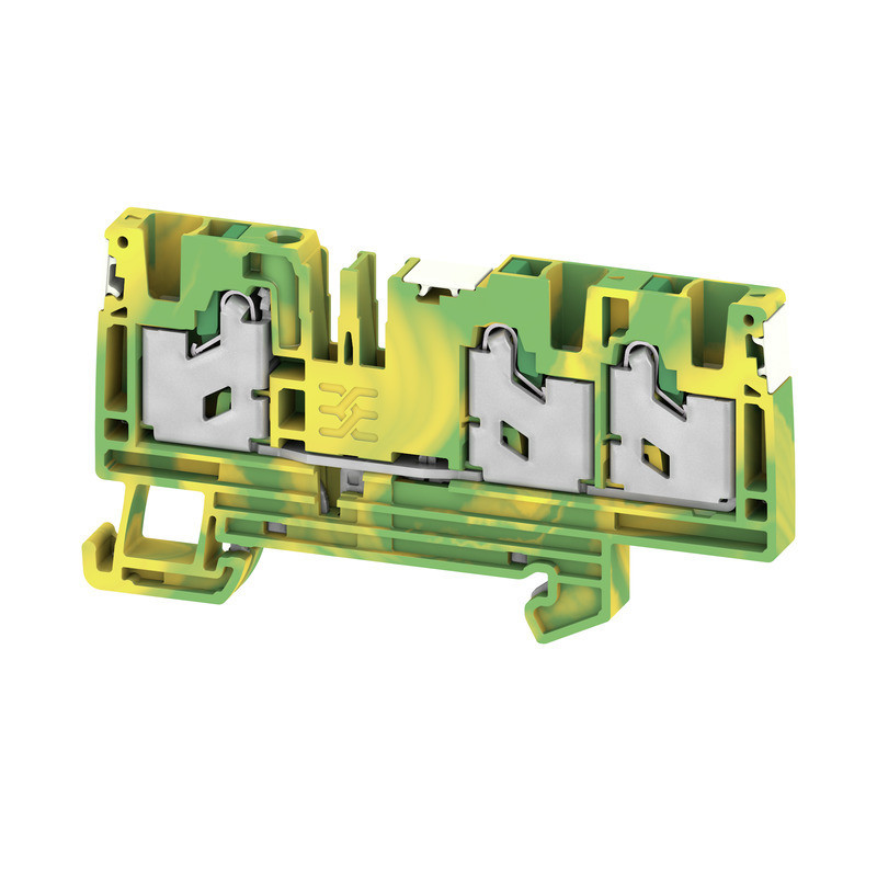 Weidmuller S-Series Pe Terminal, snap in, green/yellow, 4 MM², 1000 V, number of connectio