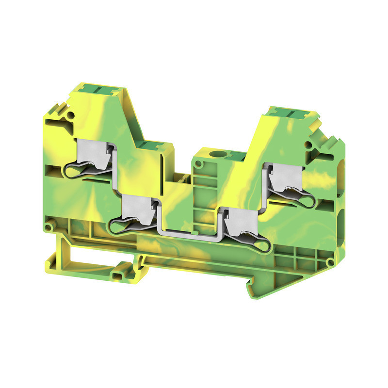 Weidmuller S-Series Pe Terminal, snap in, green/yellow, 6 MM², 1000 V, number of connectio