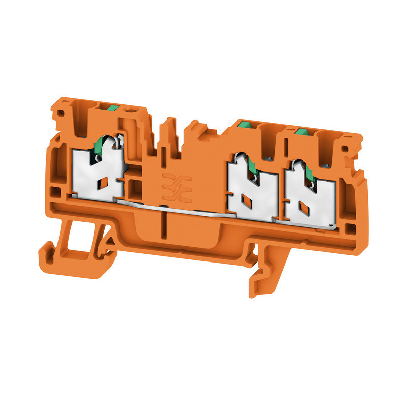 Weidmuller S-Series Feed-Through terminal block, snap in, orange, 2.5 MM², 24 A, 800 V, nu