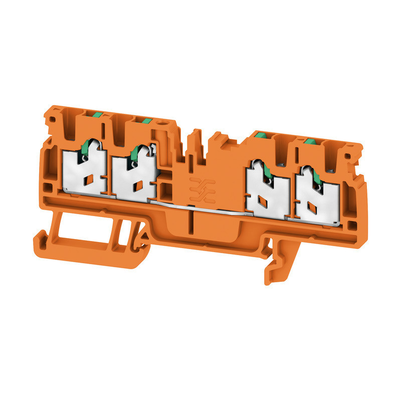 Weidmuller S-Series Feed-Through terminal block, snap in, orange, 2.5 MM², 24 A, 800 V, nu