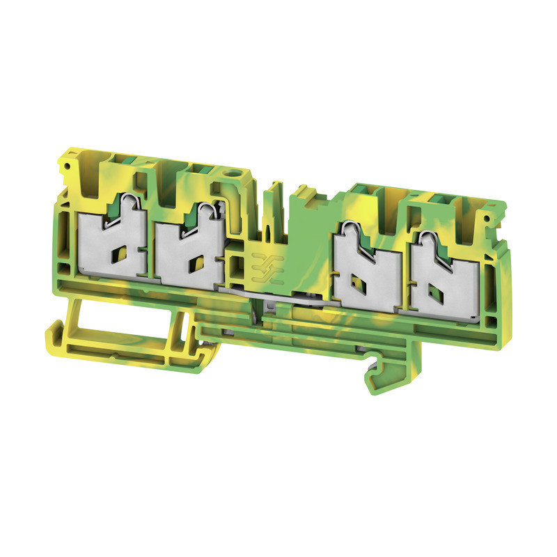 Weidmuller S-Series Pe Terminal, snap in, green/yellow, 4 MM², 1000 V, number of connectio