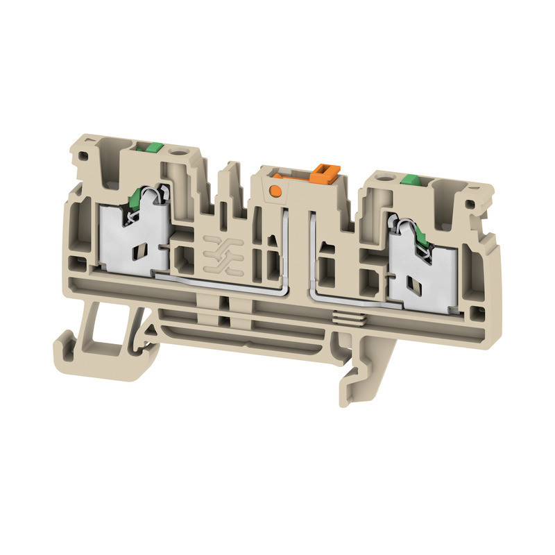 Weidmuller S-Series Test-Disconnect terminal, snap in, dark beige, 2.5 MM², 20 A, 500 V, N
