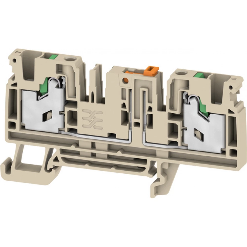 Weidmuller S-Series Test-Disconnect terminal, snap in, dark beige, 4 MM², 20 A, 500 V, num