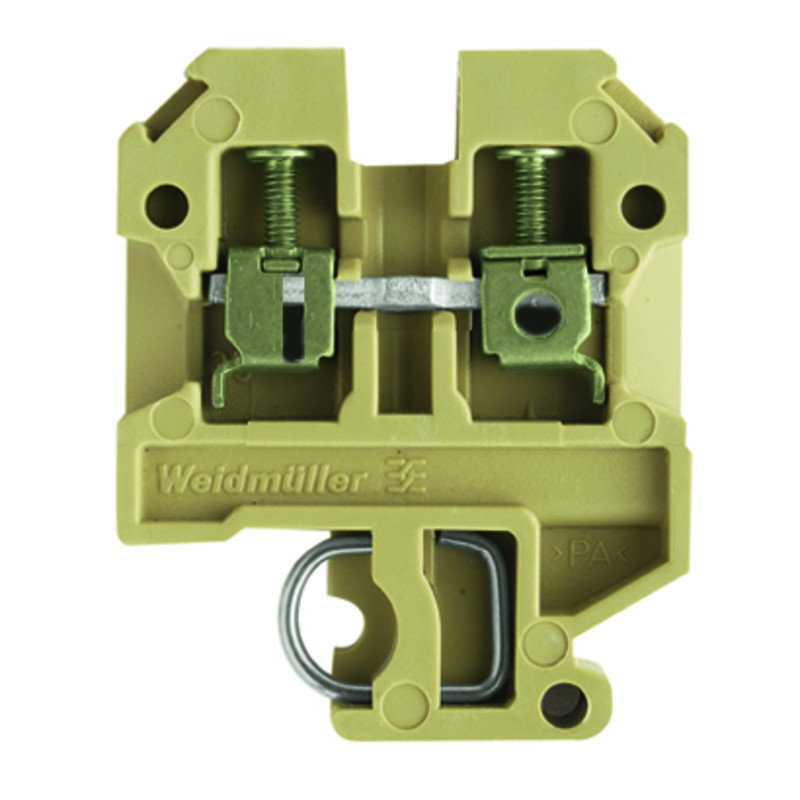 Weidmuller SAK Series Feed-Through terminal block, screw connection, beige / yellow, 2.5 MM²