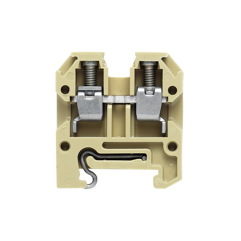 Weidmuller SAK Series Feed-Through terminal block, screw connection, beige / yellow, 4 MM²,