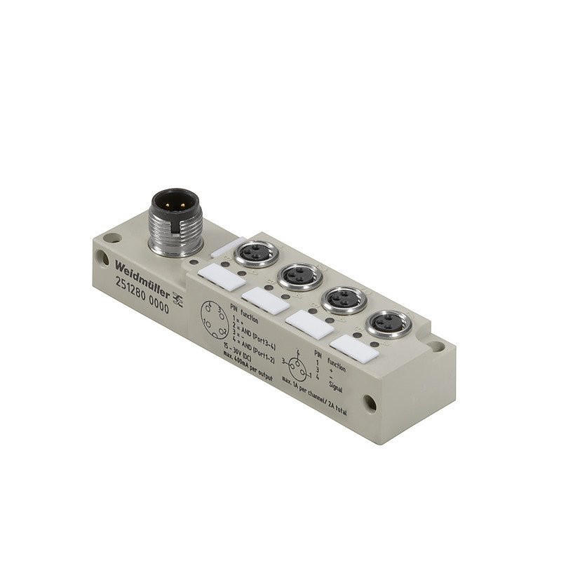 Weidmuller Sai-4-S-3P-M8L-M12-2and sensor-actuator passive distributor (without cable) no. of poles: 3
