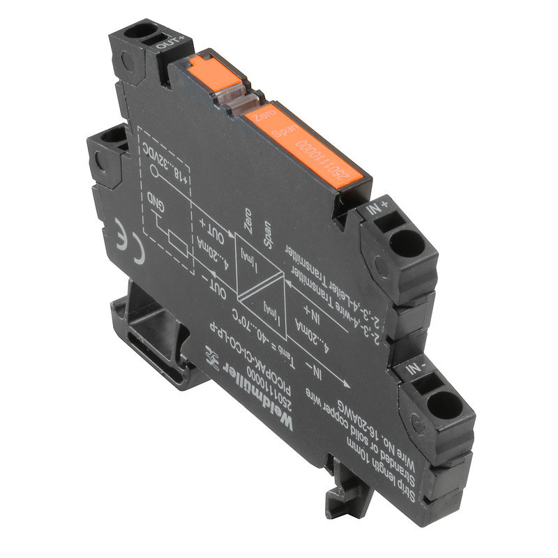 Weidmuller PicoPak Signal Converter / insulator, input : 4-20 ma, output : 4-20 ma, suppl