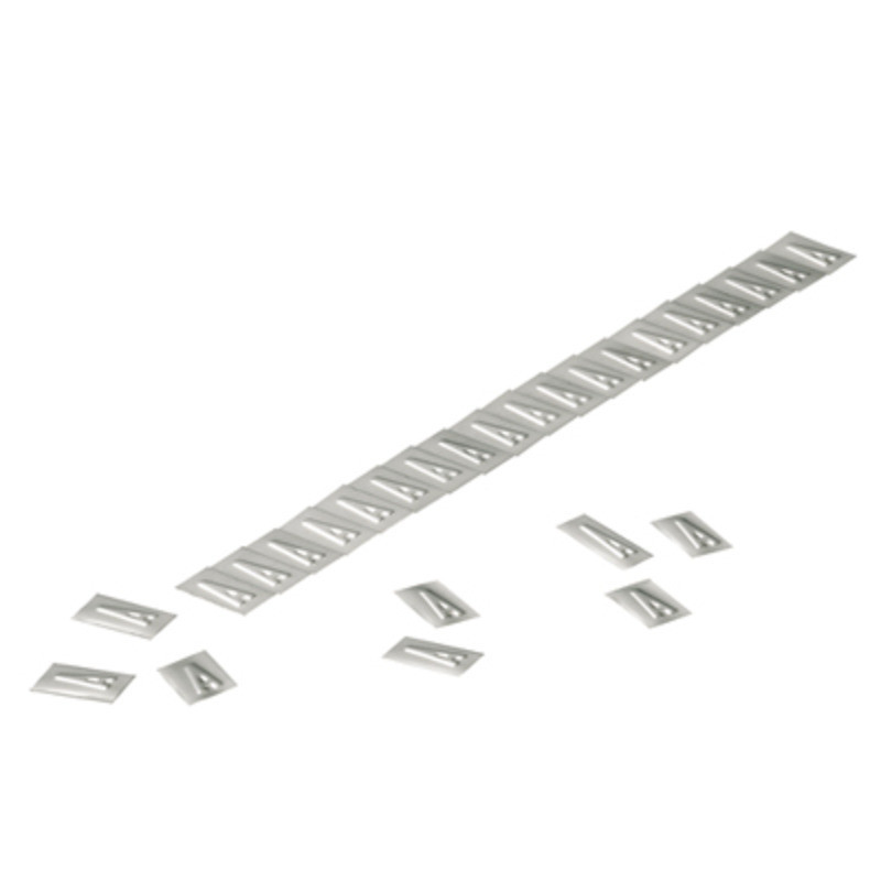 Weidmuller Stainless steel markers Cable Coding system, silver, upper-case letters, stainless steel 1.440