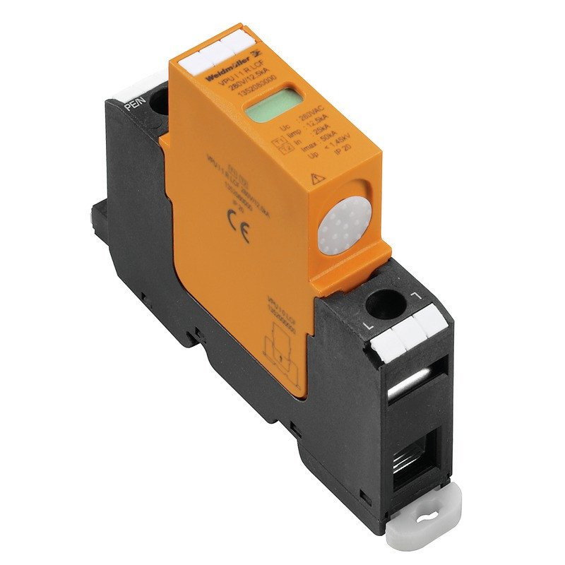 Weidmuller Surge voltage arrester (power suply systems) with remote contact le