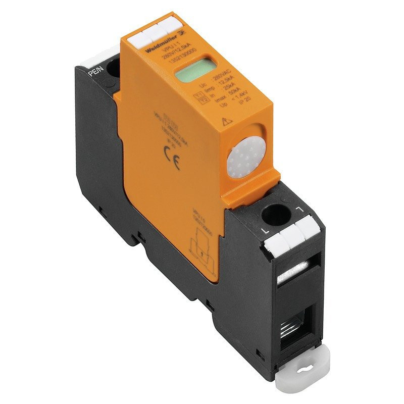 Weidmuller Surge voltage arrester (power suply systems) without telecomm. conta