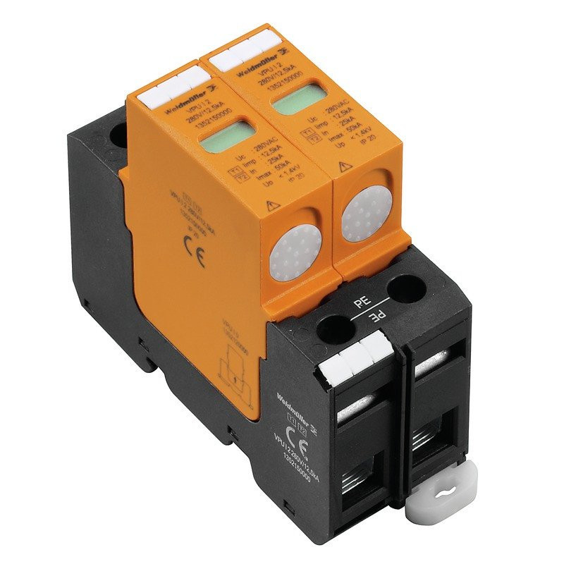 Weidmuller Surge voltage arrester (power suply systems) without telecomm.conta