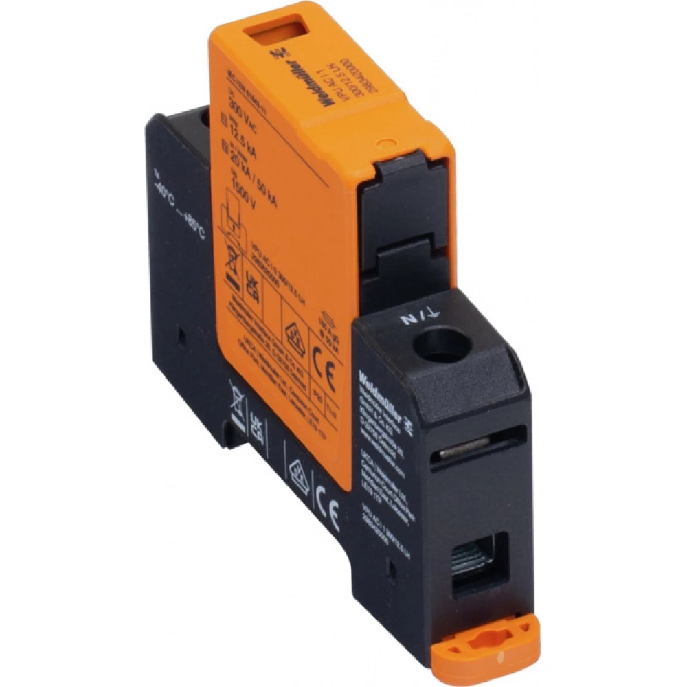 Weidmuller VPU series Combined Surge arrester ac (type 1+2), mains voltage: , low voltage ne